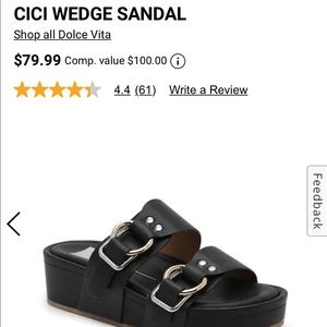 Dolce vita cici wedge platform slides